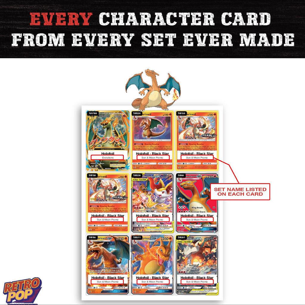 Charizard card collection preview - every set Charizard appears in