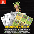 Every Chespin Pokemon card ever made - master set binder placeholders with Chespin (Collector Chest)