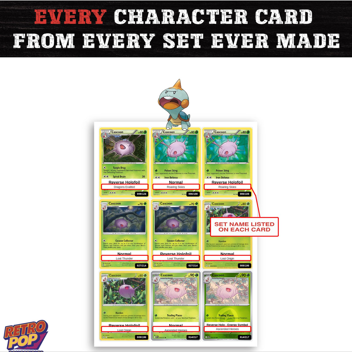Chewtle card collection preview - every set Chewtle appears in