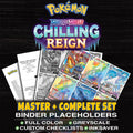 Chilling Reign Pokemon binder placeholders printable PDF - includes Blaziken VMAX (Alternate Art Secret)