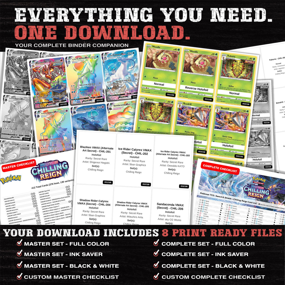 Everything included in the Chilling Reign placeholder download - 8 PDF files