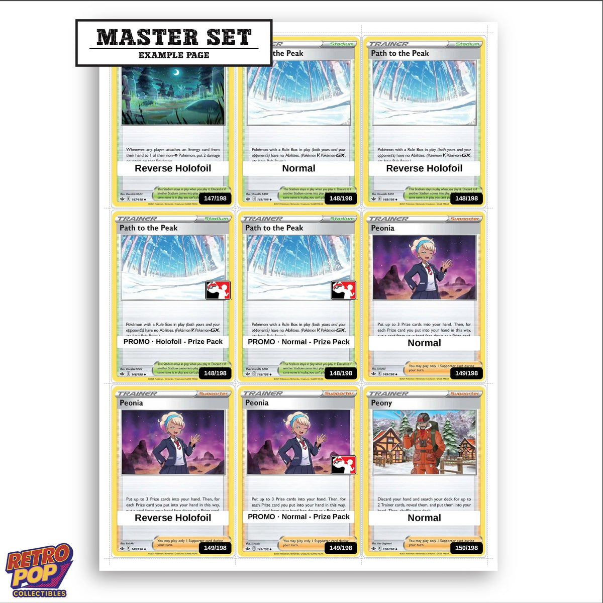 Printed Chilling Reign placeholders in binder - real photo 3