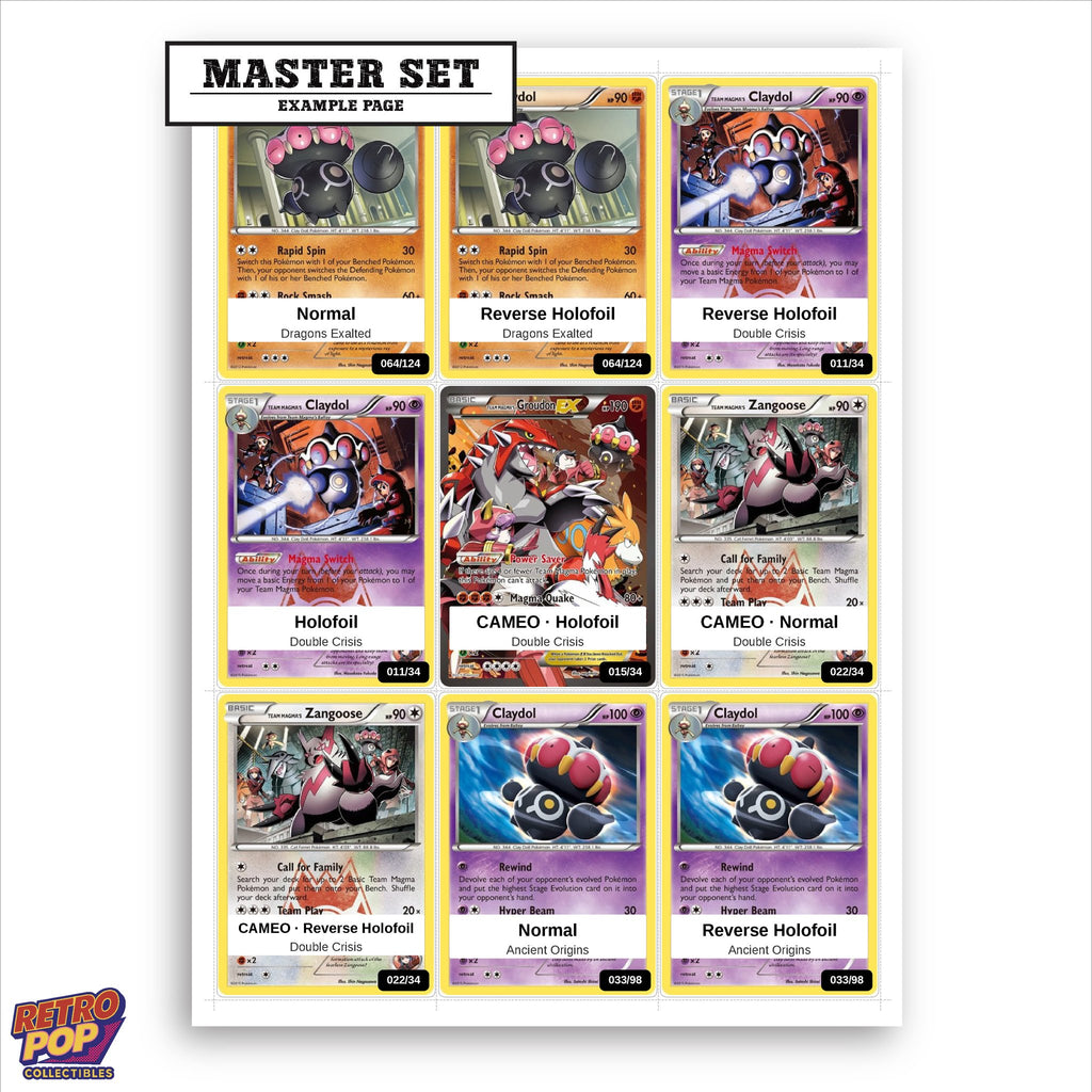 Printed Claydol Pokemon placeholders in binder - real photo 1