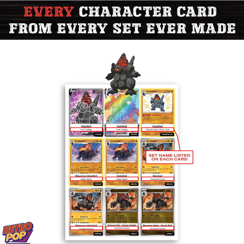 Coalossal card collection preview - every set Coalossal appears in