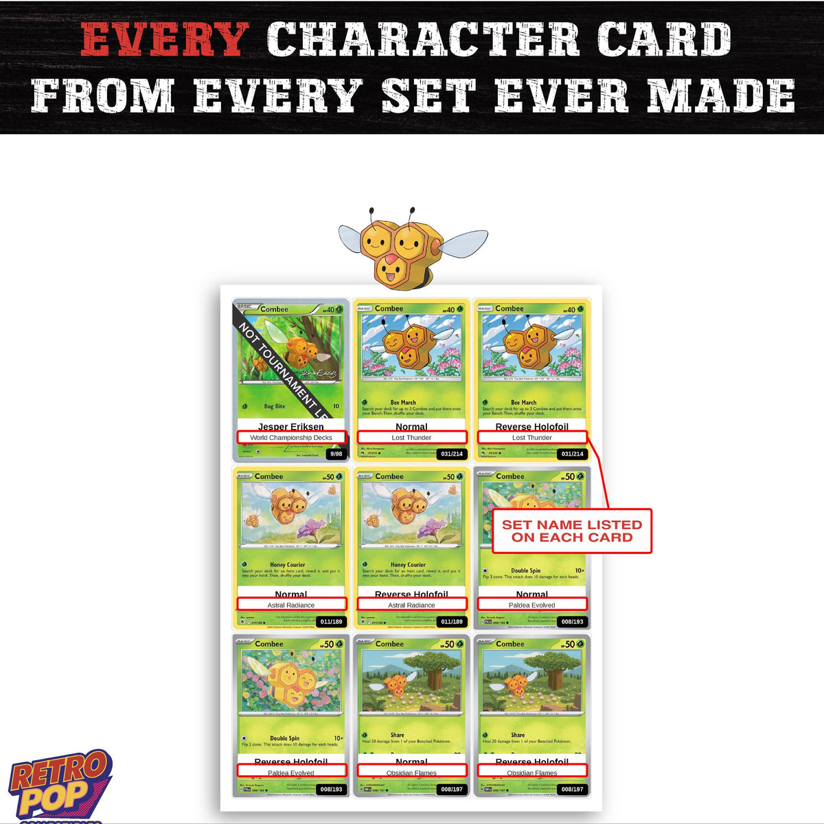 Combee card collection preview - every set Combee appears in