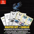 Every Corvisquire Pokemon card ever made - master set binder placeholders with Corvisquire