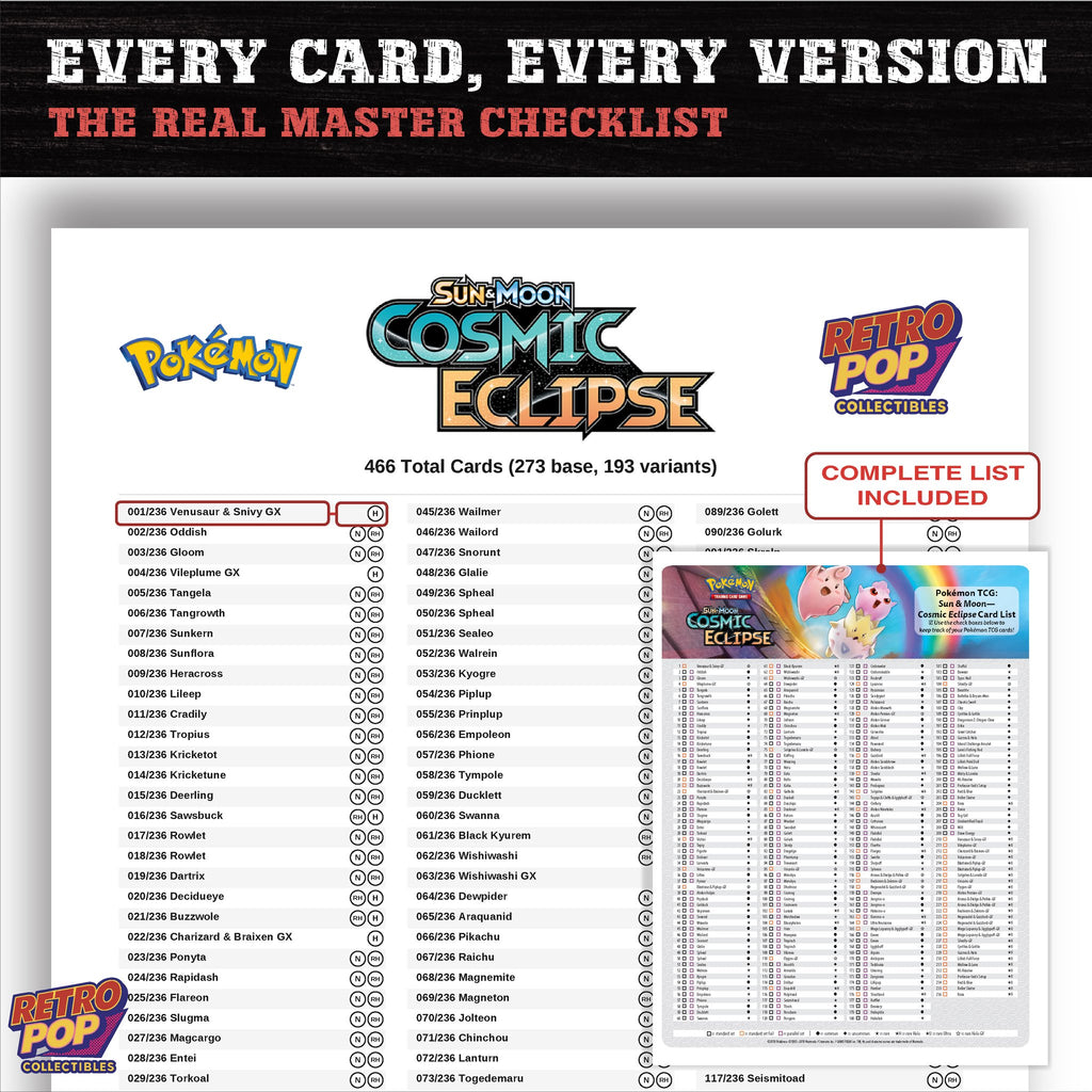 Cosmic Eclipse Pokemon card checklist PDF preview