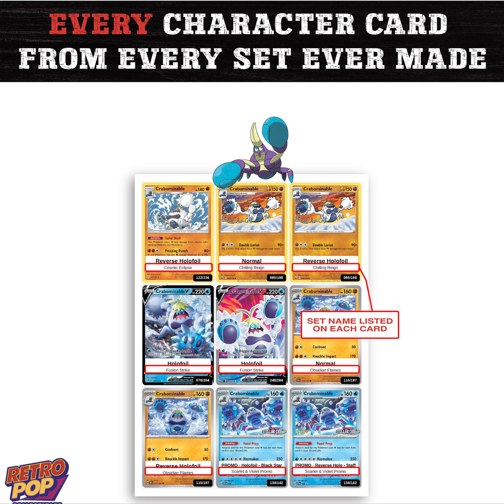 Crabrawler card collection preview - every set Crabrawler appears in
