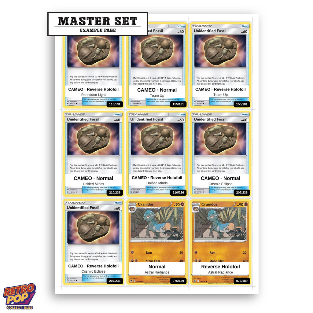 Printed Cranidos Pokemon placeholders in binder - real photo 1