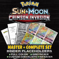 Crimson Invasion Pokemon binder placeholders printable PDF - includes Gyarados GX (Secret)