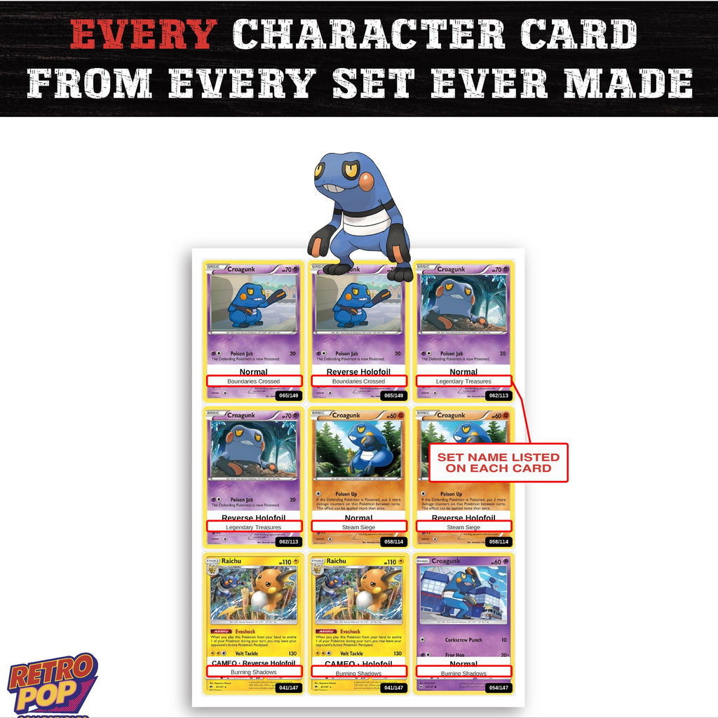 Croagunk card collection preview - every set Croagunk appears in