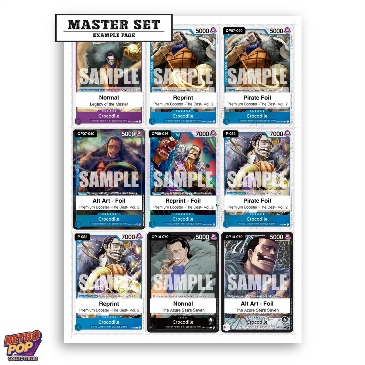 Printed Crocodile One Piece placeholders in binder - real photo 1