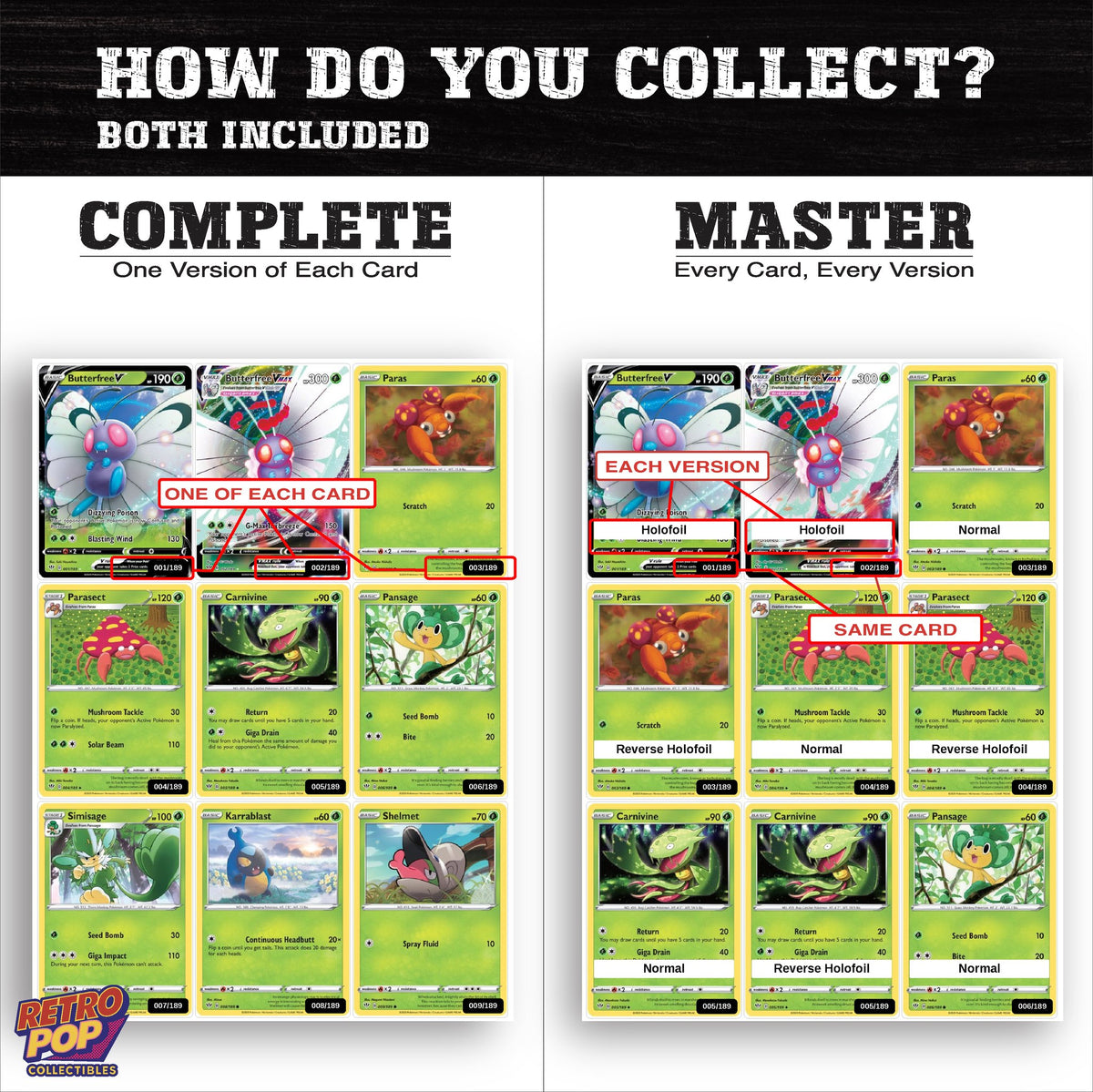Complete Set vs Master Set versions of Darkness Ablaze binder placeholders