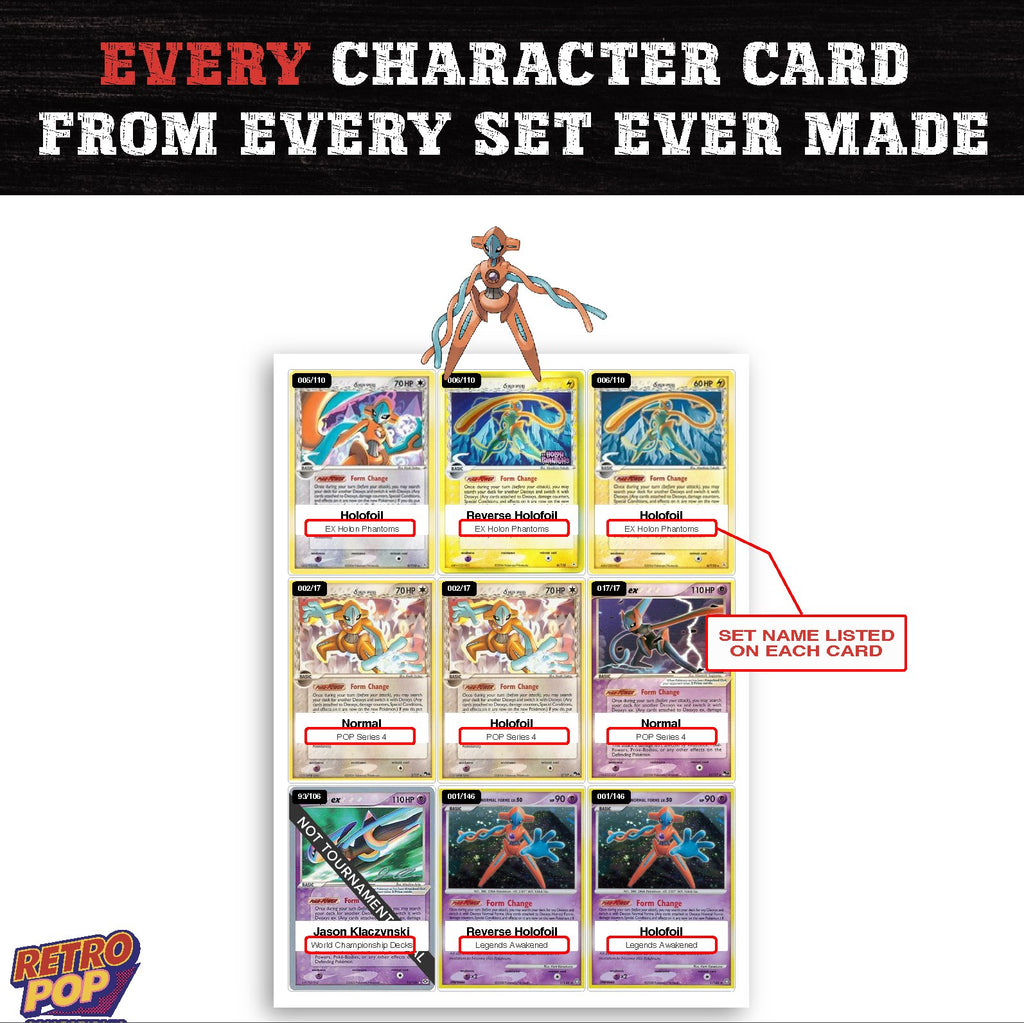 Deoxys card collection preview - every set Deoxys appears in