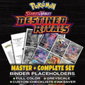 Destined Rivals Pokemon binder placeholders printable PDF - includes Team Rocket's Mewtwo ex