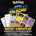 Detective Pikachu Pokemon binder placeholders printable PDF - includes Detective Pikachu