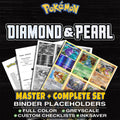 Diamond and Pearl Pokemon binder placeholders printable PDF - includes Infernape Lv.X