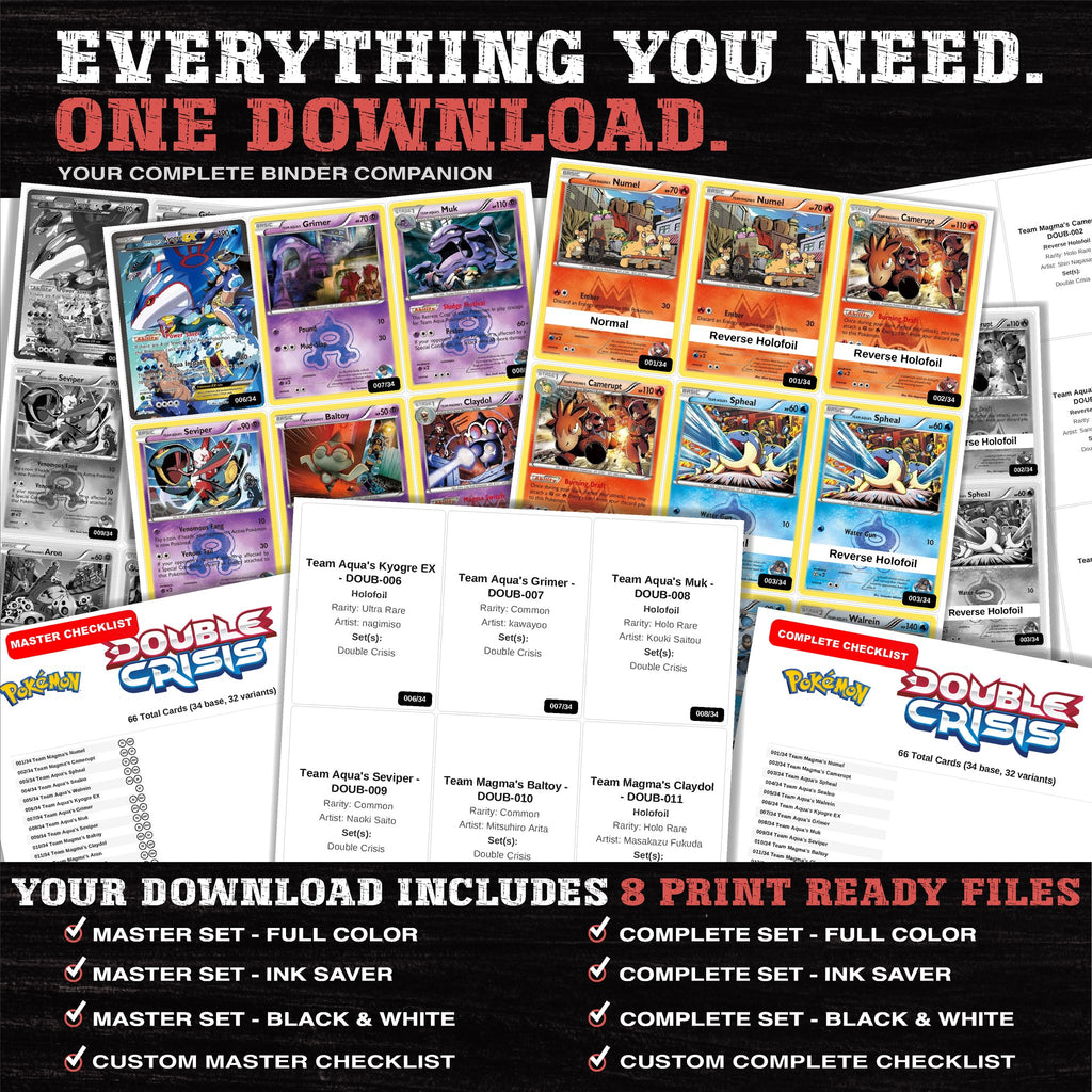 Everything included in the Double Crisis placeholder download - 8 PDF files
