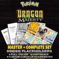 Dragon Majesty Pokemon binder placeholders printable PDF - includes Ultra Necrozma GX (Secret)