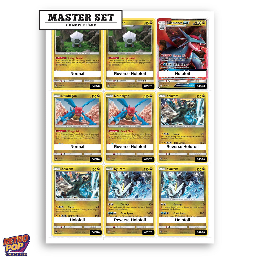 Printed Dragon Majesty placeholders in binder - real photo 1