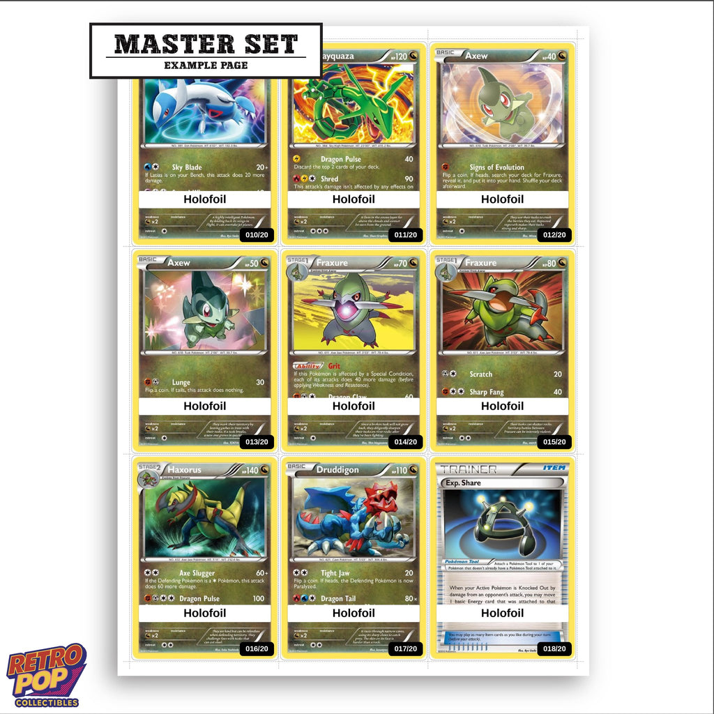 Printed Dragon Vault placeholders in binder - real photo 3