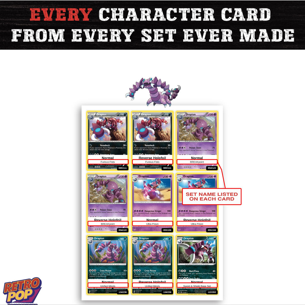 Drapion card collection preview - every set Drapion appears in