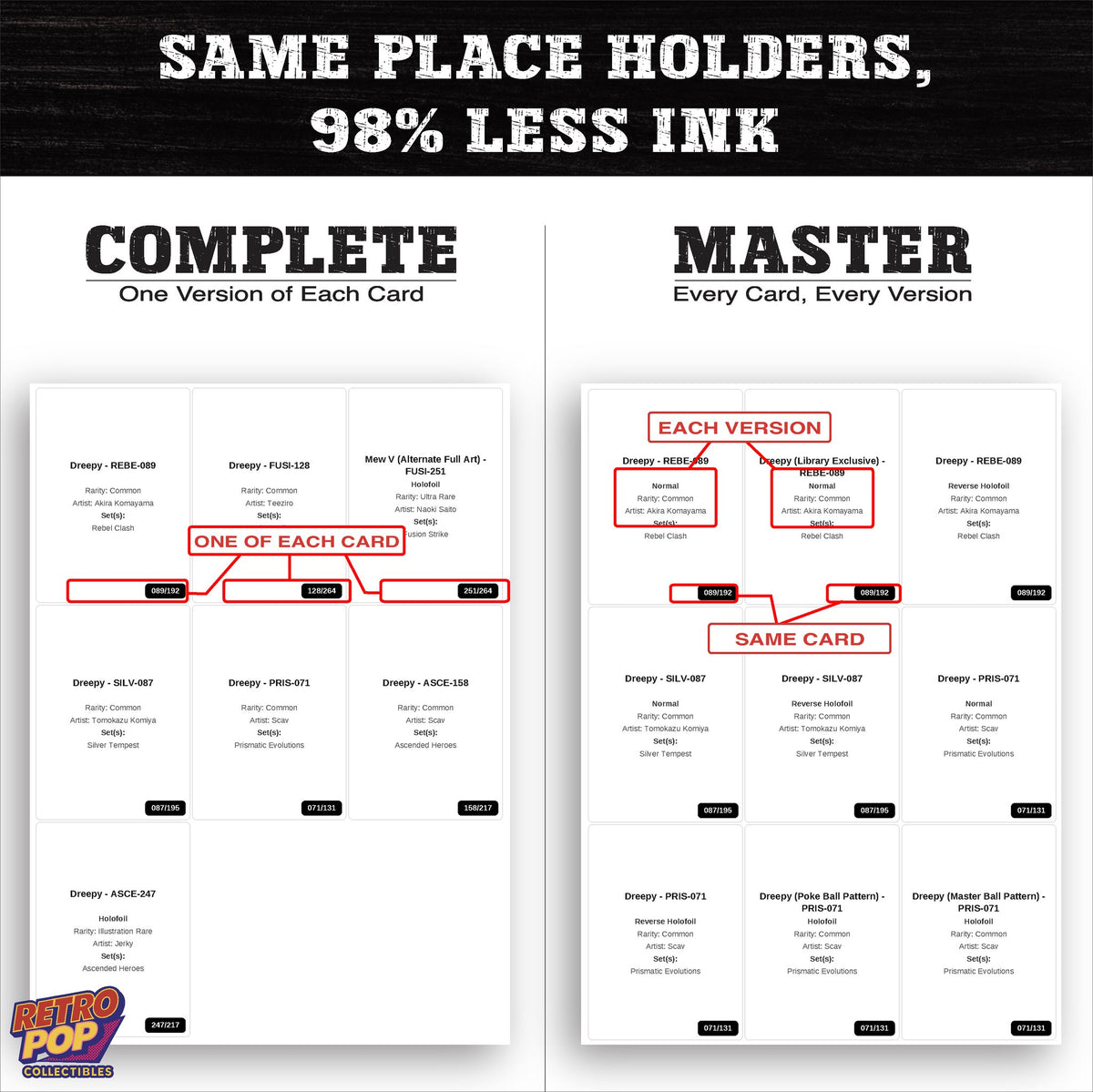 Ink saver greyscale Dreepy placeholder sheet - 98 percent less ink