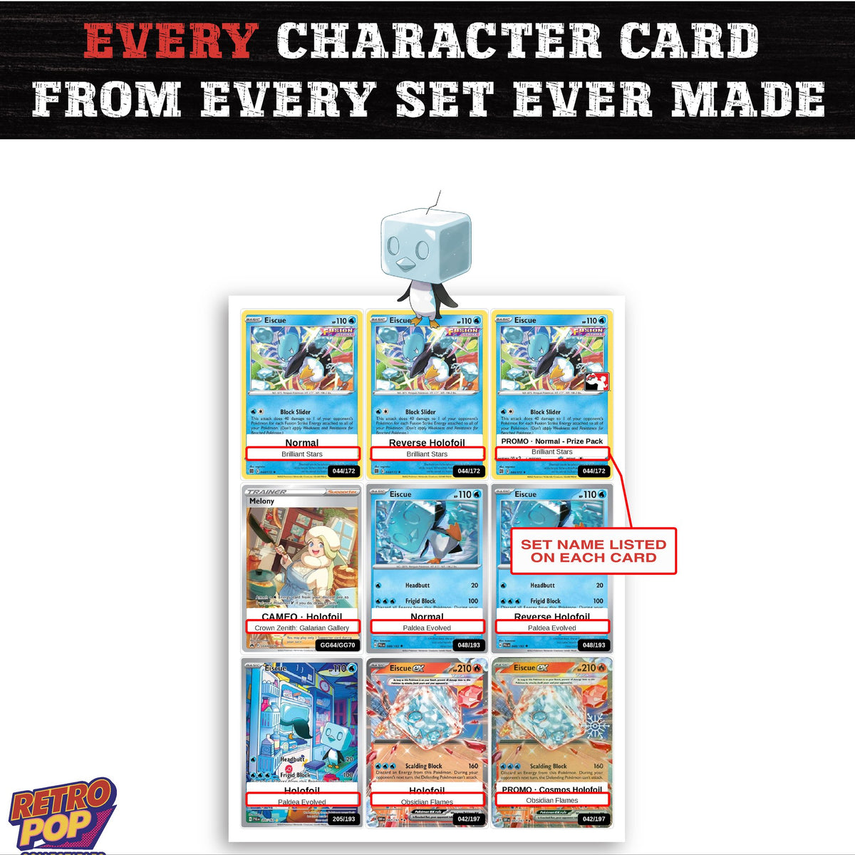 Eiscue card collection preview - every set Eiscue appears in