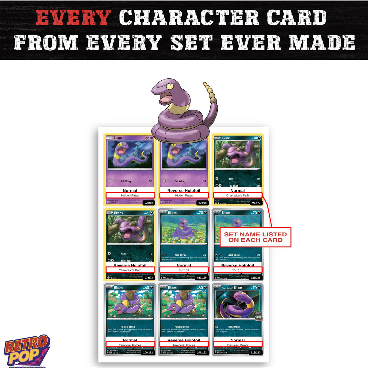 Ekans card collection preview - every set Ekans appears in