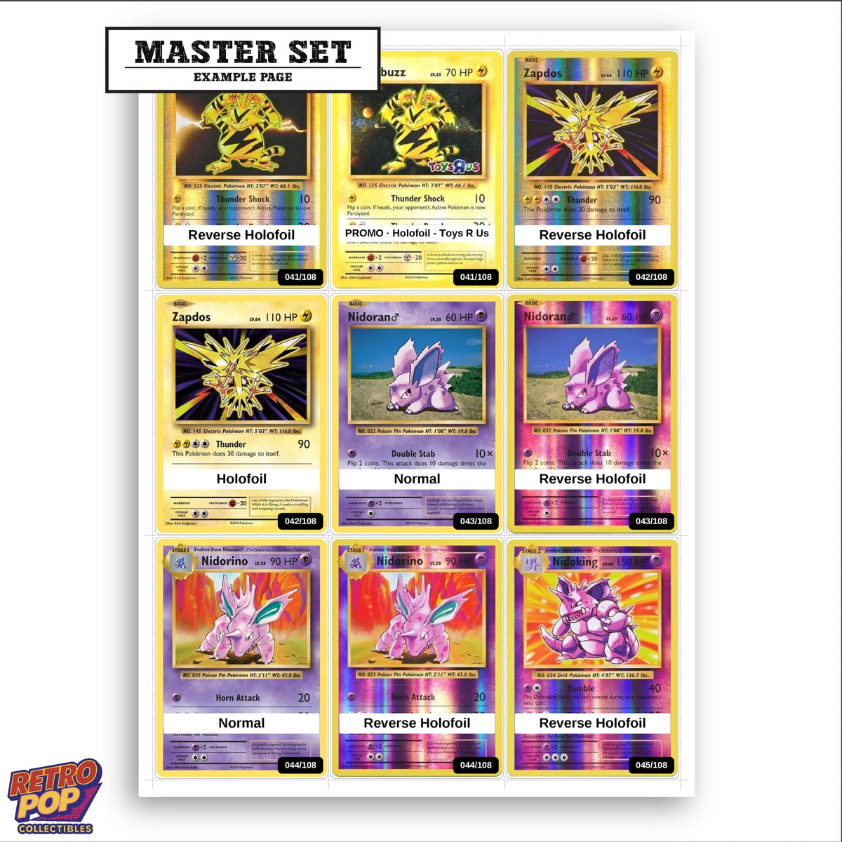 Printed Evolutions placeholders in binder - real photo 3