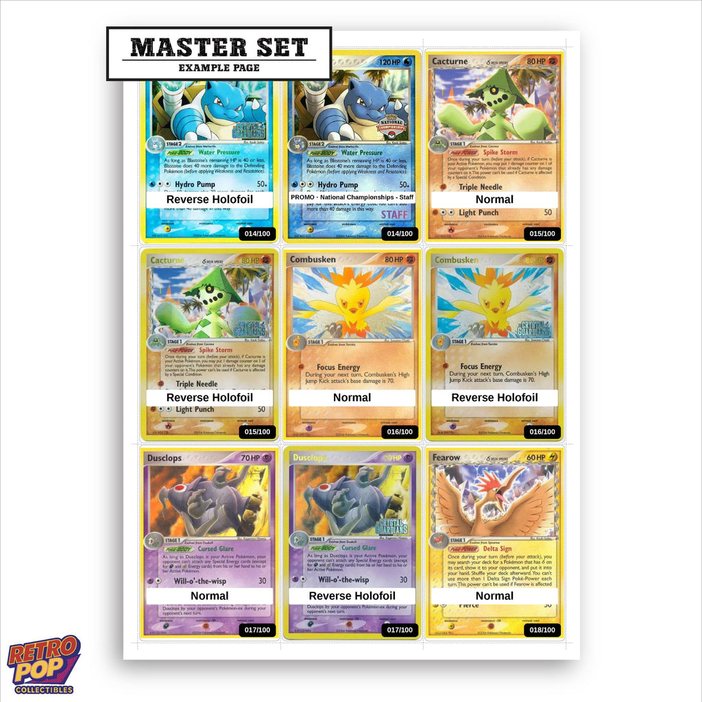Printed EX Crystal Guardians placeholders in binder - real photo 1