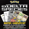 EX Delta Species Pokemon binder placeholders printable PDF - includes Groudon Gold Star