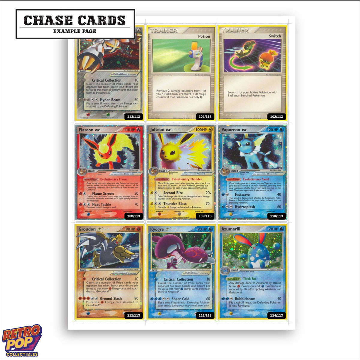 Printed EX Delta Species placeholders in binder - real photo 2