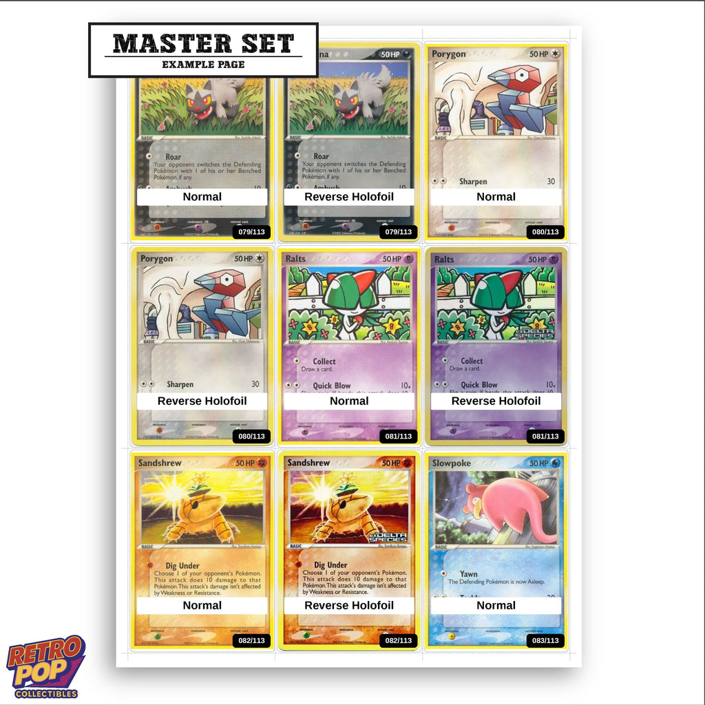 Printed EX Delta Species placeholders in binder - real photo 3