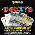 EX Deoxys Pokemon binder placeholders printable PDF - includes Rayquaza Gold Star