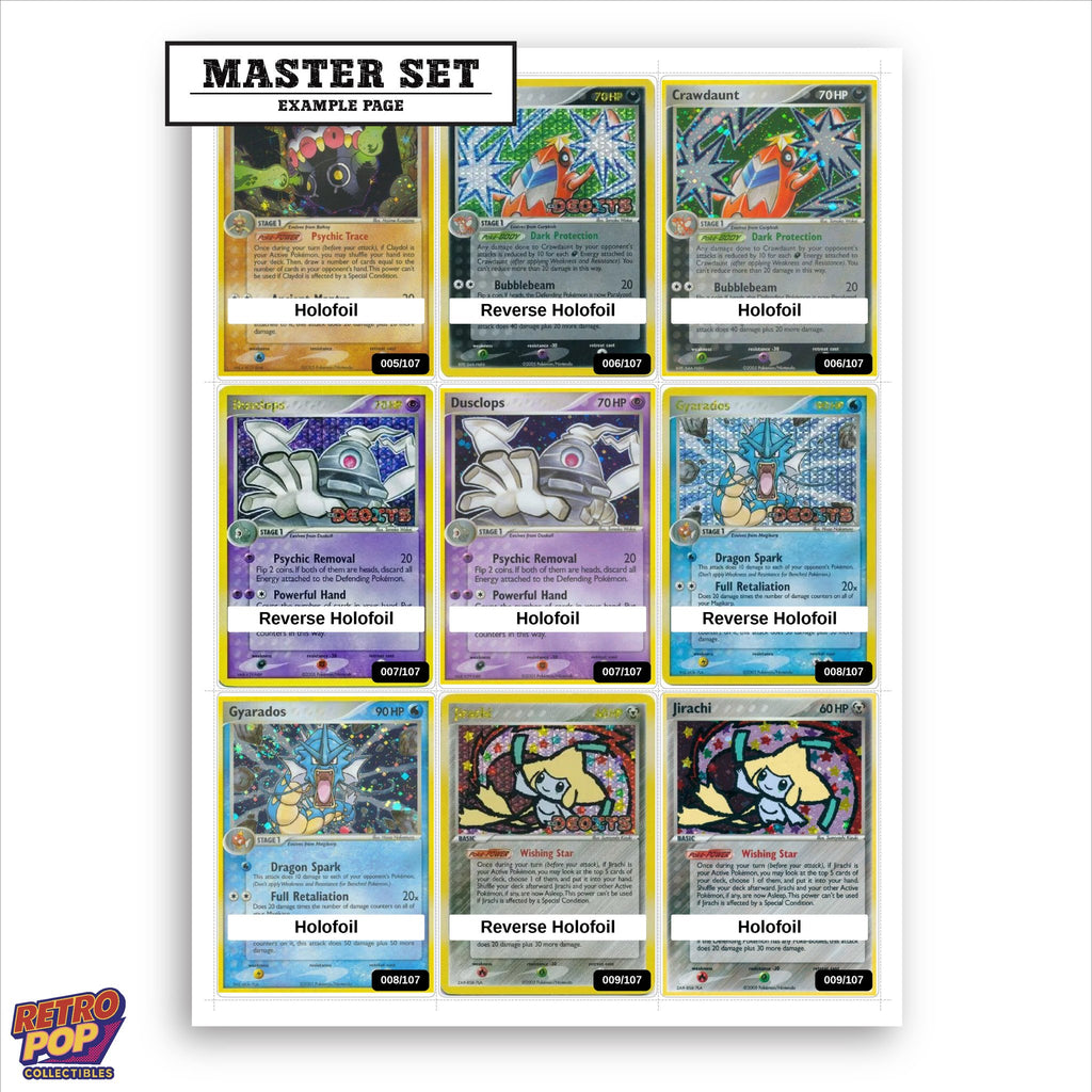 Printed EX Deoxys placeholders in binder - real photo 1