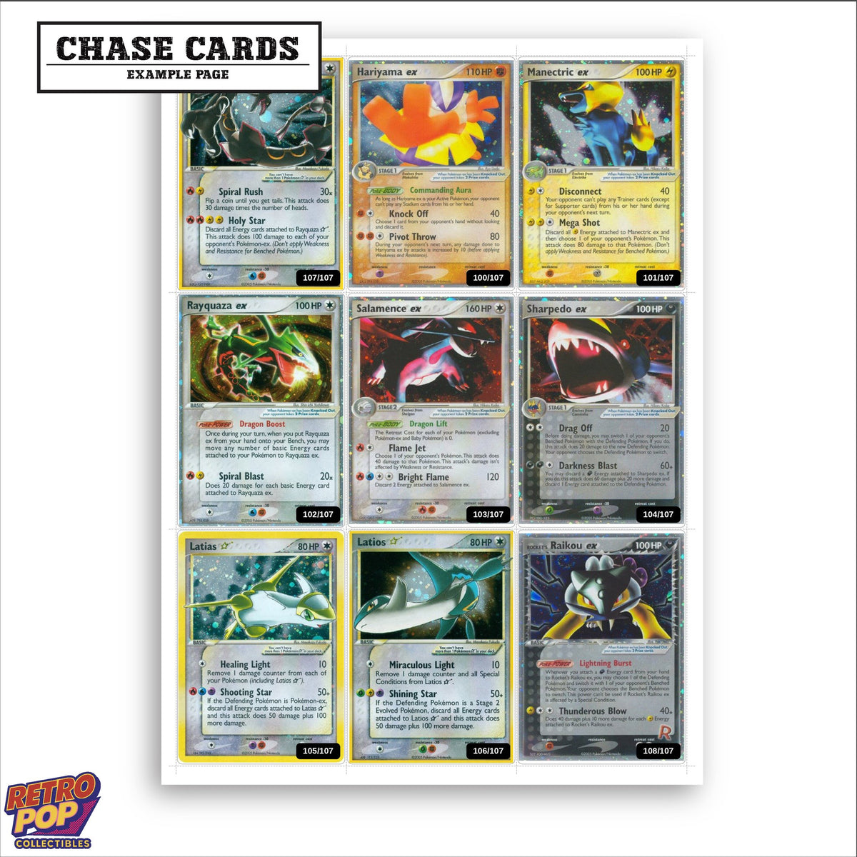 Printed EX Deoxys placeholders in binder - real photo 2