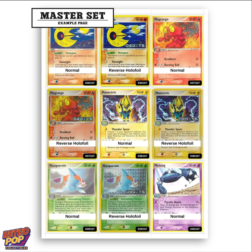 Printed EX Deoxys placeholders in binder - real photo 3