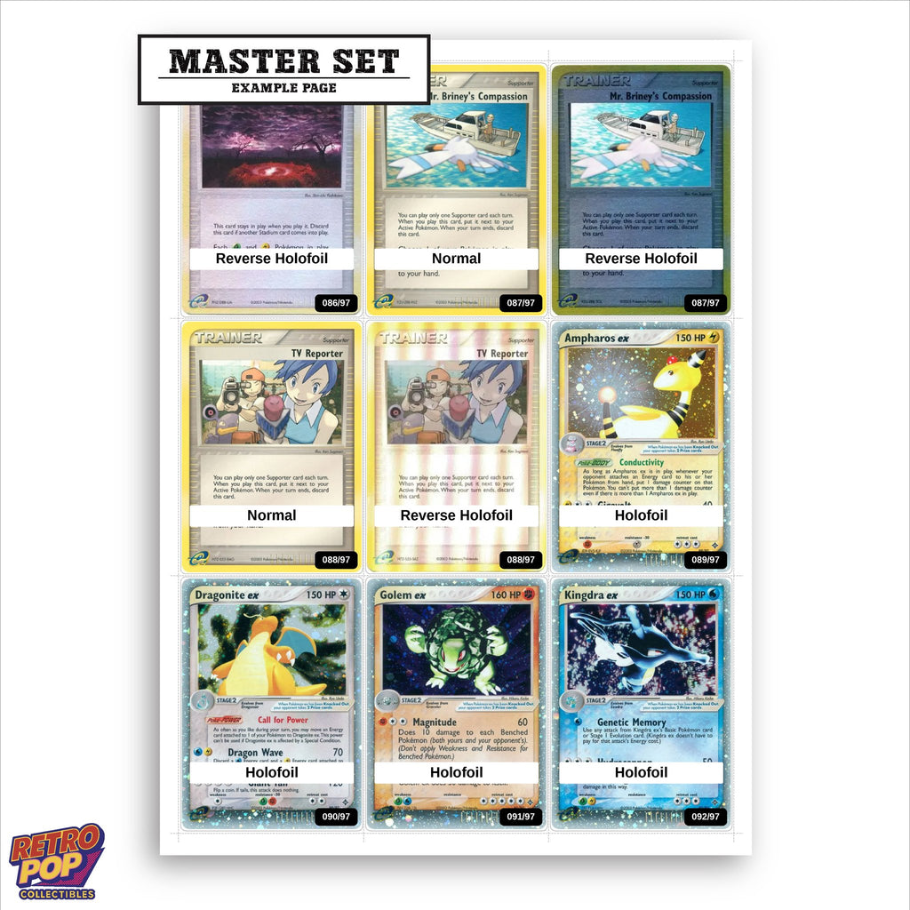 Printed EX Dragon placeholders in binder - real photo 1