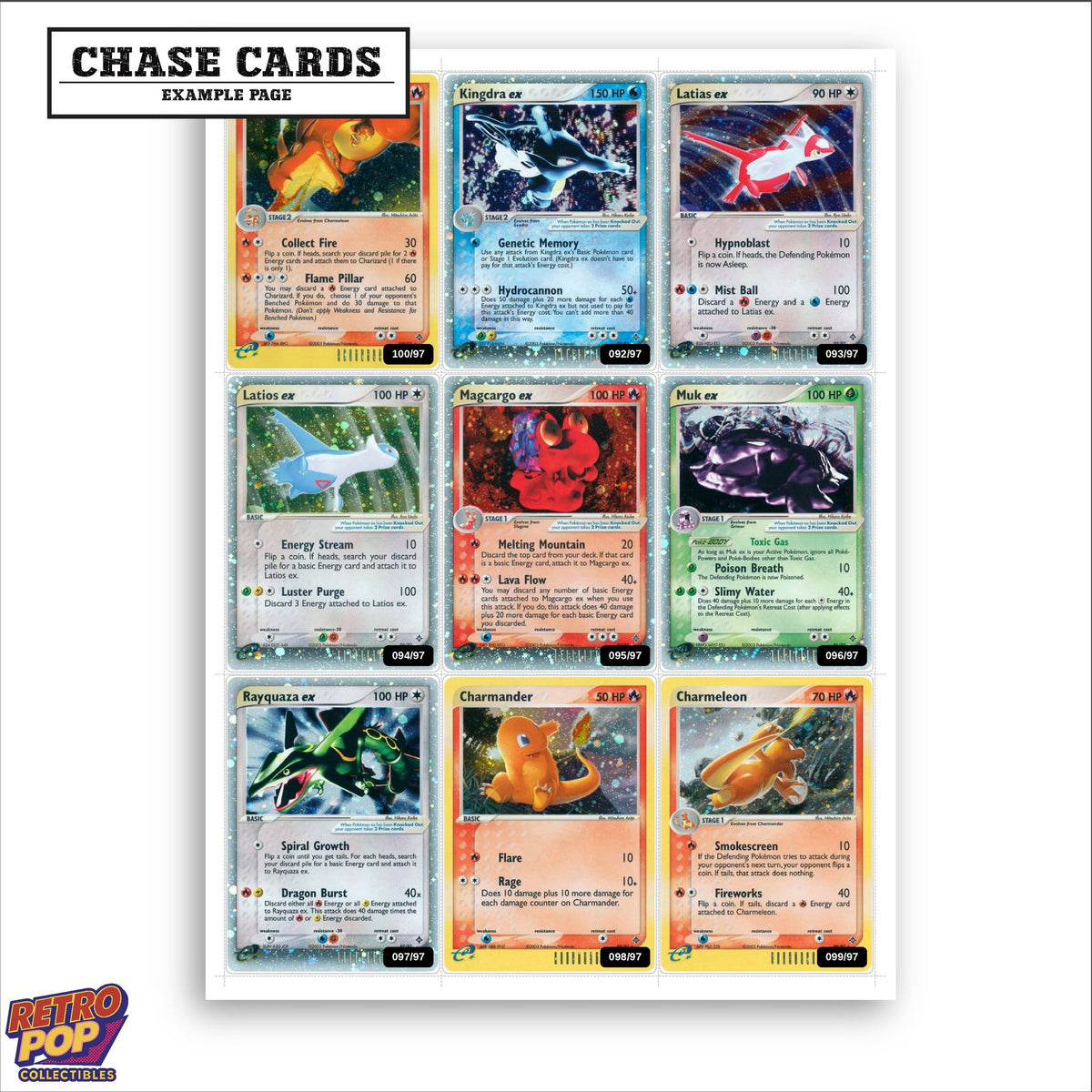 Printed EX Dragon placeholders in binder - real photo 2