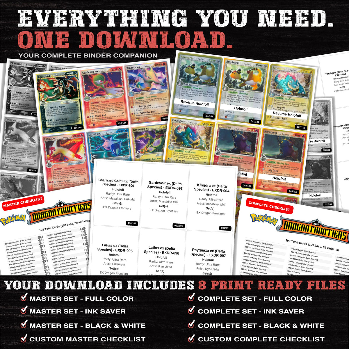 Everything included in the EX Dragon Frontiers placeholder download - 8 PDF files