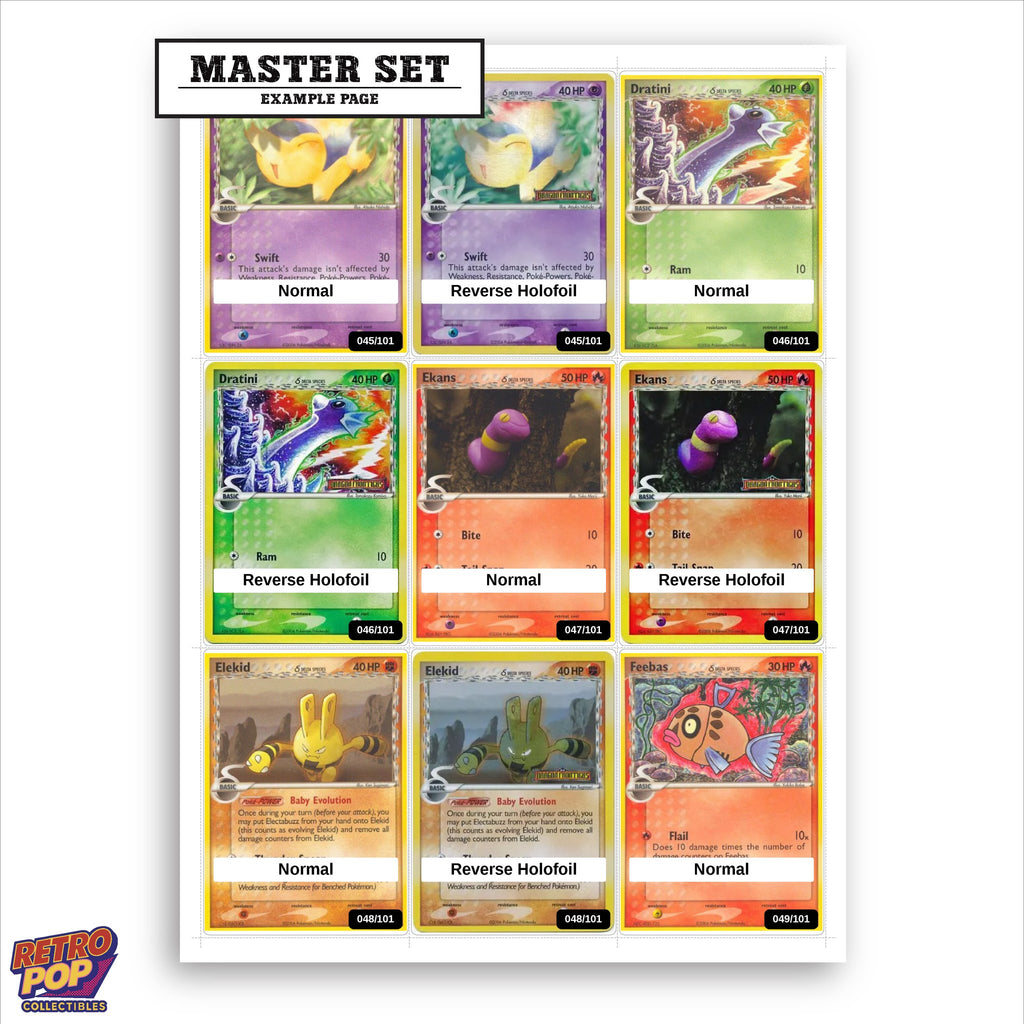 Printed EX Dragon Frontiers placeholders in binder - real photo 1