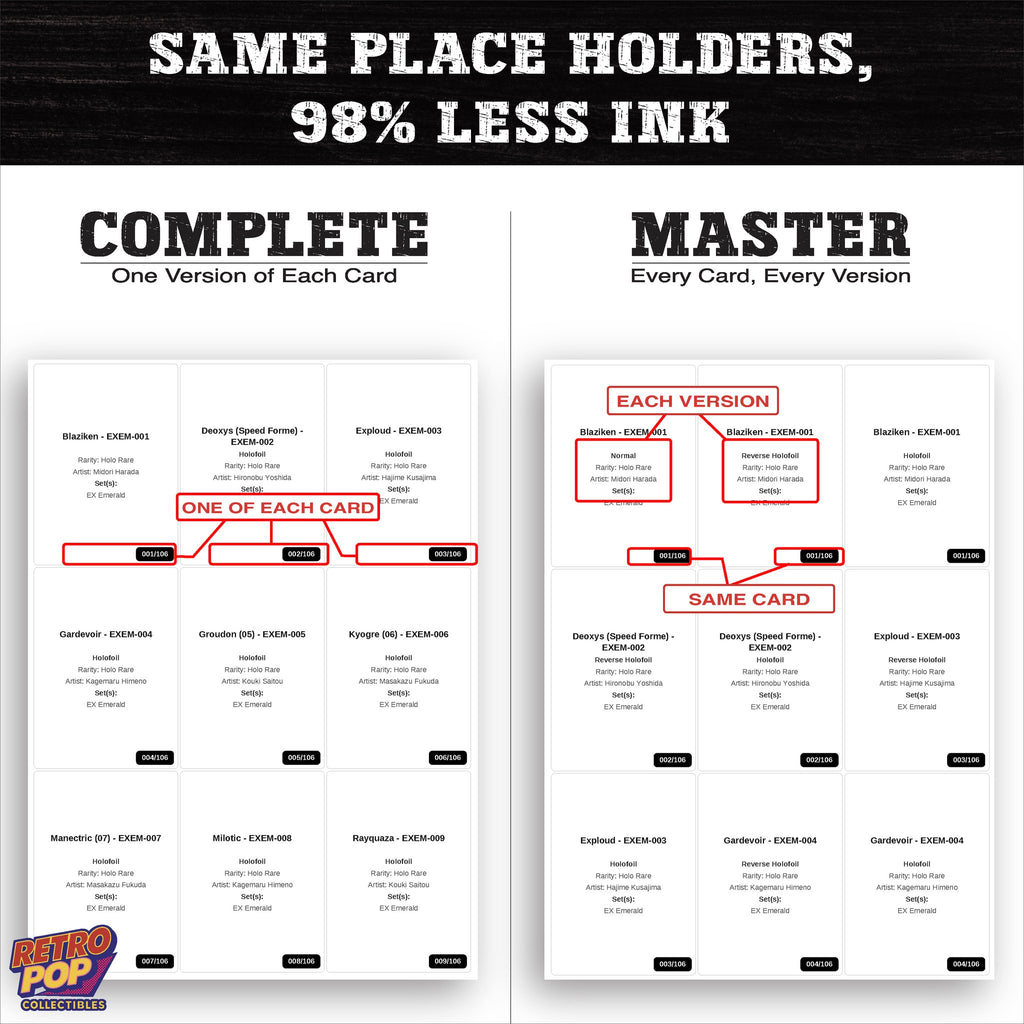 Ink saver greyscale EX Emerald placeholder sheet - 98 percent less ink