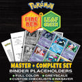 EX FireRed & LeafGreen Pokemon binder placeholders printable PDF - includes Gengar ex