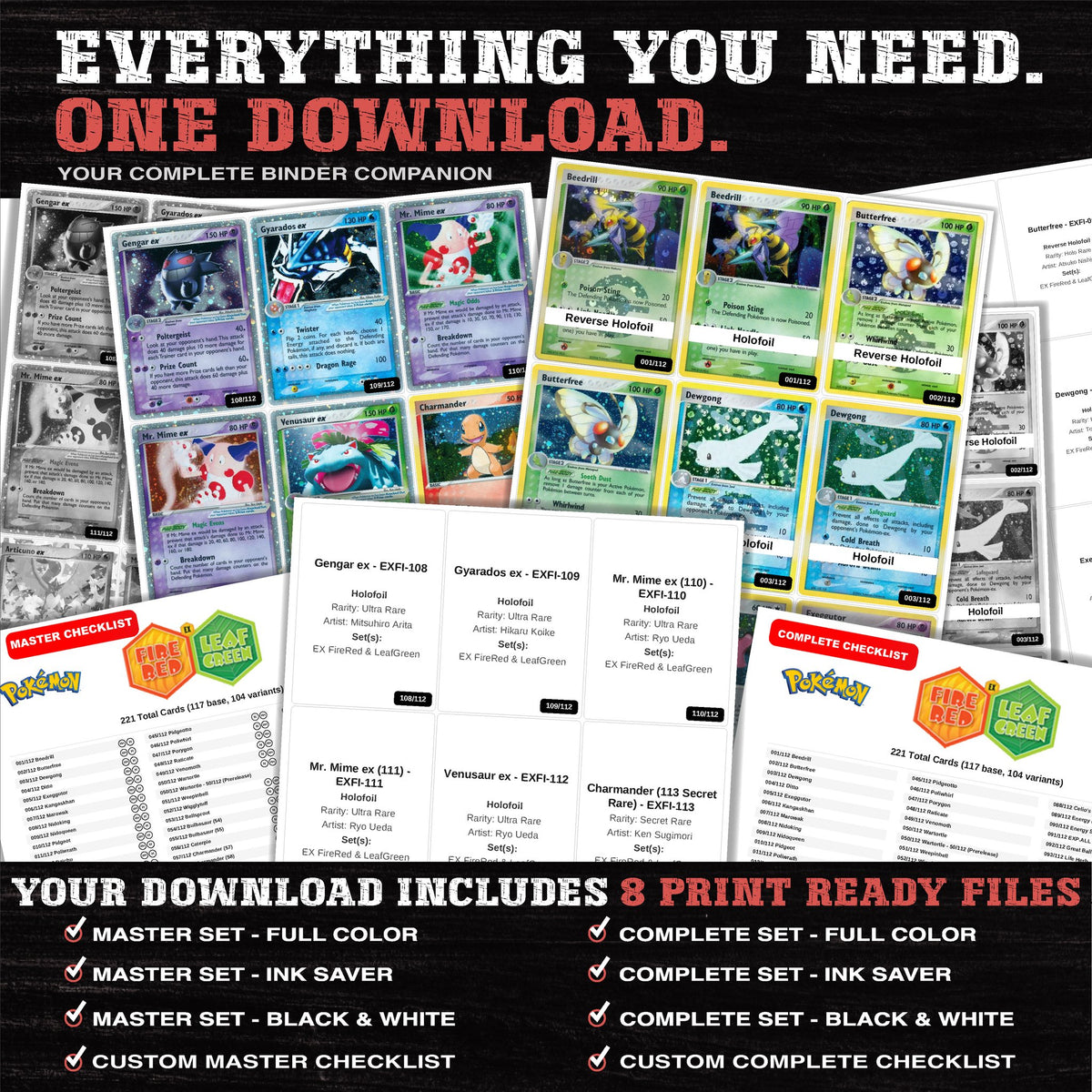 Everything included in the EX FireRed & LeafGreen placeholder download - 8 PDF files