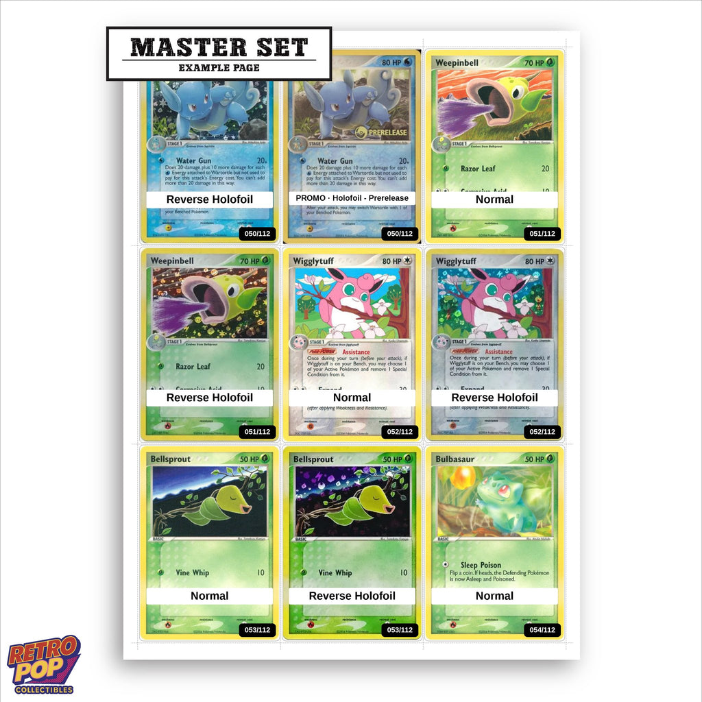 Printed EX FireRed & LeafGreen placeholders in binder - real photo 1