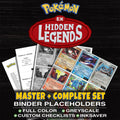 EX Hidden Legends Pokemon binder placeholders printable PDF - includes Groudon ex