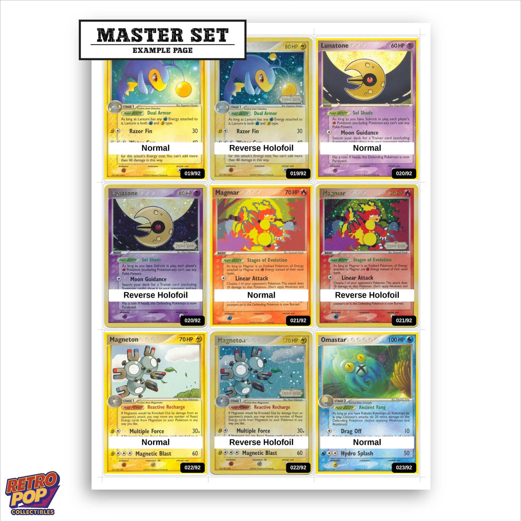 Printed EX Legend Maker placeholders in binder - real photo 1