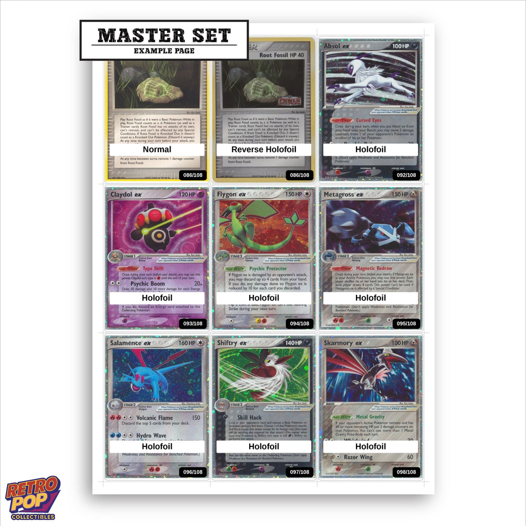 Printed EX Power Keepers placeholders in binder - real photo 1