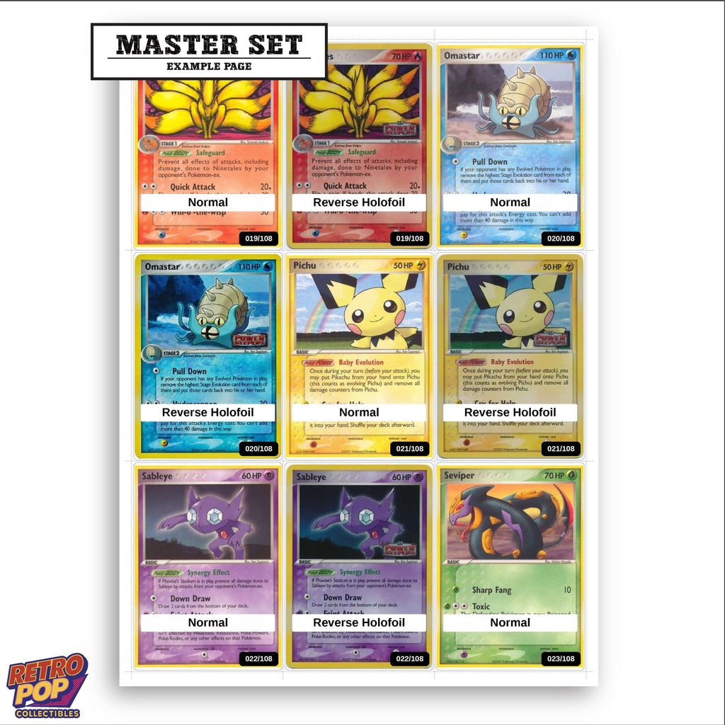 Printed EX Power Keepers placeholders in binder - real photo 3